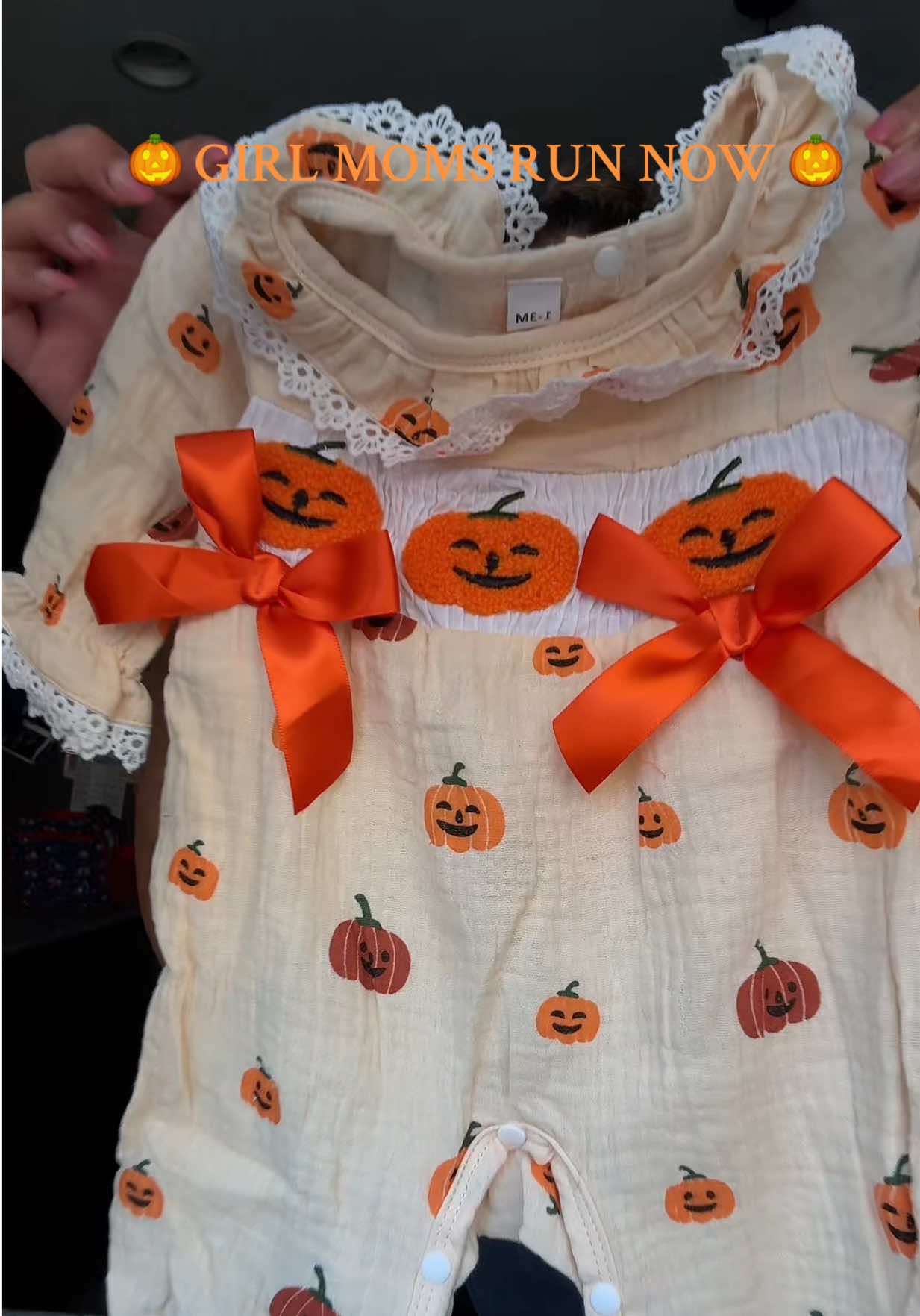 The cutest Halloween romper  ever 🥹 🍂 #halloween #pajamas #babygirl #girlmom #toddlergirl