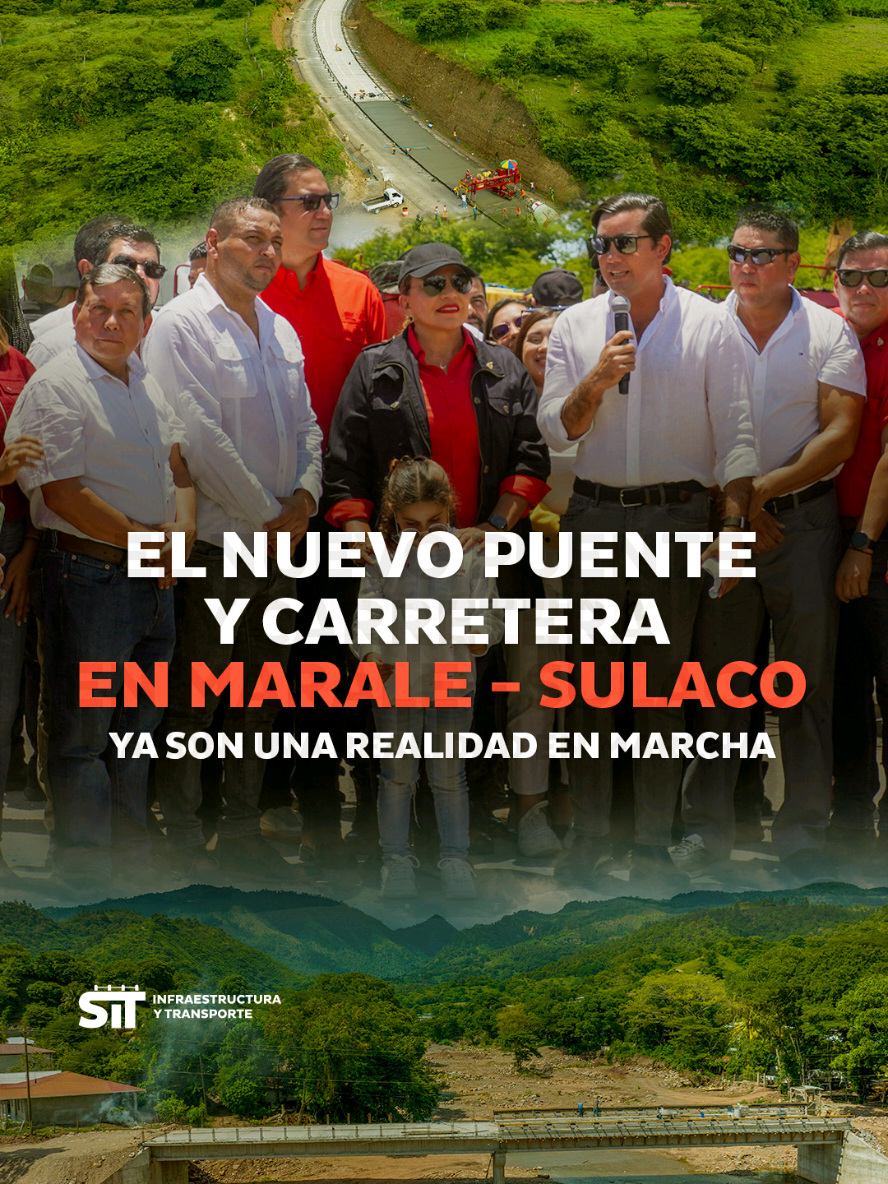¡Construimos y puentes que conectan Honduras! 🇭🇳  Supervisión construcción del Puente Maralito, en el municipio de Marale, Francisco Morazán. 🌁🇭🇳 Con una inversión de 30,524,962.35 lempiras, financiada con fondos nacionales, la obra beneficiará directamente a más de 10,520 habitantes del municipio de Marale y a más de a 33,234 pobladores de comunidades colindantes, quienes actualmente dependen de pasos provisionales tras los daños ocasionados por las tormentas en esta zona. Actualmente, el proyecto presenta un avance fisico aproximado del 91%, lo que marca su fase final de construcción.👨‍👩‍👧‍👦🚧 El puente Maralito conecta a los departamentos de Yoro, Olancho y Comayagua, lo que lo convierte en un punto de conexión clave para la región centro-norte del país.🇭🇳✌️ Durante la supervisión, la Presidenta Xiomara Castro reafirmó el compromiso de su Gobierno de continuar invirtiendo en obras que atienden las necesidades históricas de las el comunidades y promueven el desarrollo sostenible del pais.🚧 #XiomaraSíCumple #Puentes #SITenAcción 
