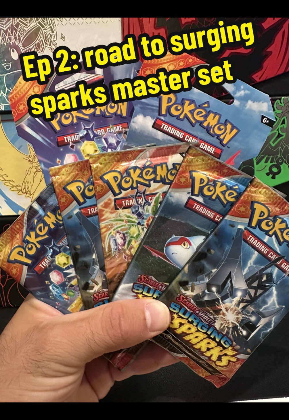 Ep 2: of trying to master set Pokemon Surging Sparks! #surgingsparks #pokemon #pokemoncards #tcg #pikachu 