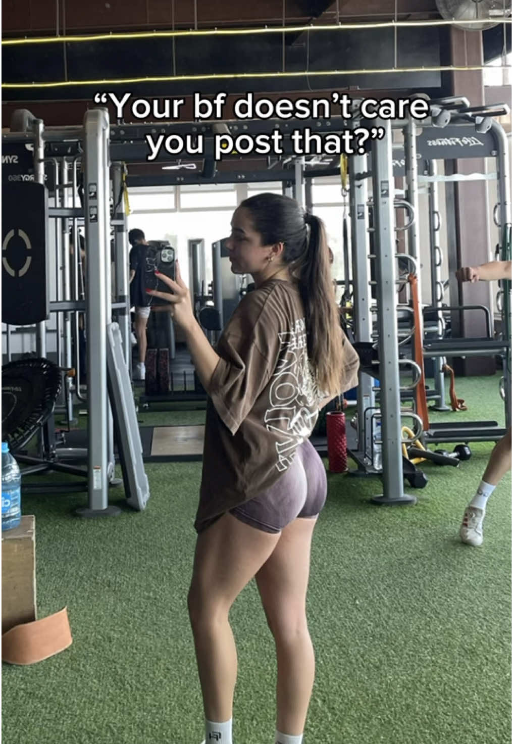 He be the one hyping me upp 😌 #gymmotivation #gymhumor #fitcouplegoals #gymcouple 