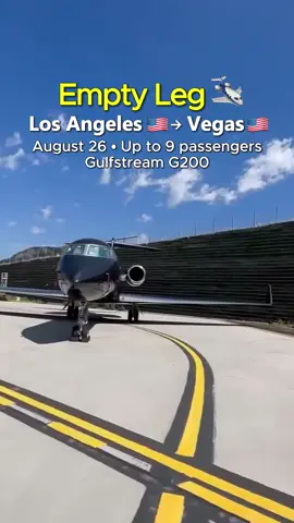 Private jet from Los Angeles to Las Vegas—up to 9 passengers. #privatejet #luxurylife #travel #emptylegs