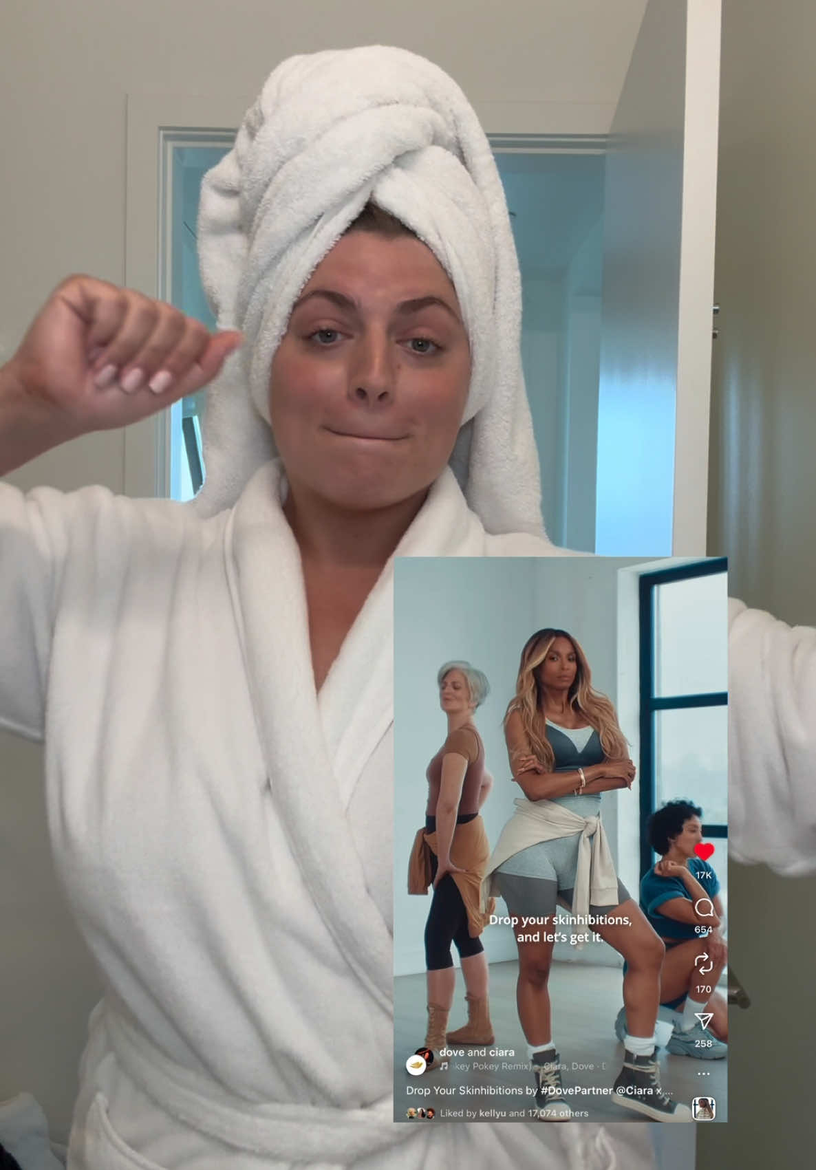 #DovePartner @Ciara preaching skin confidence?!! TURN IT UP!!🔊🔥 @Dove Beauty & Personal Care this partnership is everything the girlies need! #hokeypokeyremix #DoveCreamSerum 