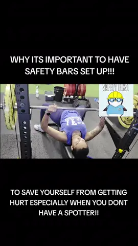 SAFETY 1ST DONT BE LAZY AND SET THOSE SAFETY BARS UP PREVENTS FROM GETTING HURT ESPECIALLY WITHOUT A SPOTTER!! #mellymel #safetyfirst #gym #barworkout #foryoupage 