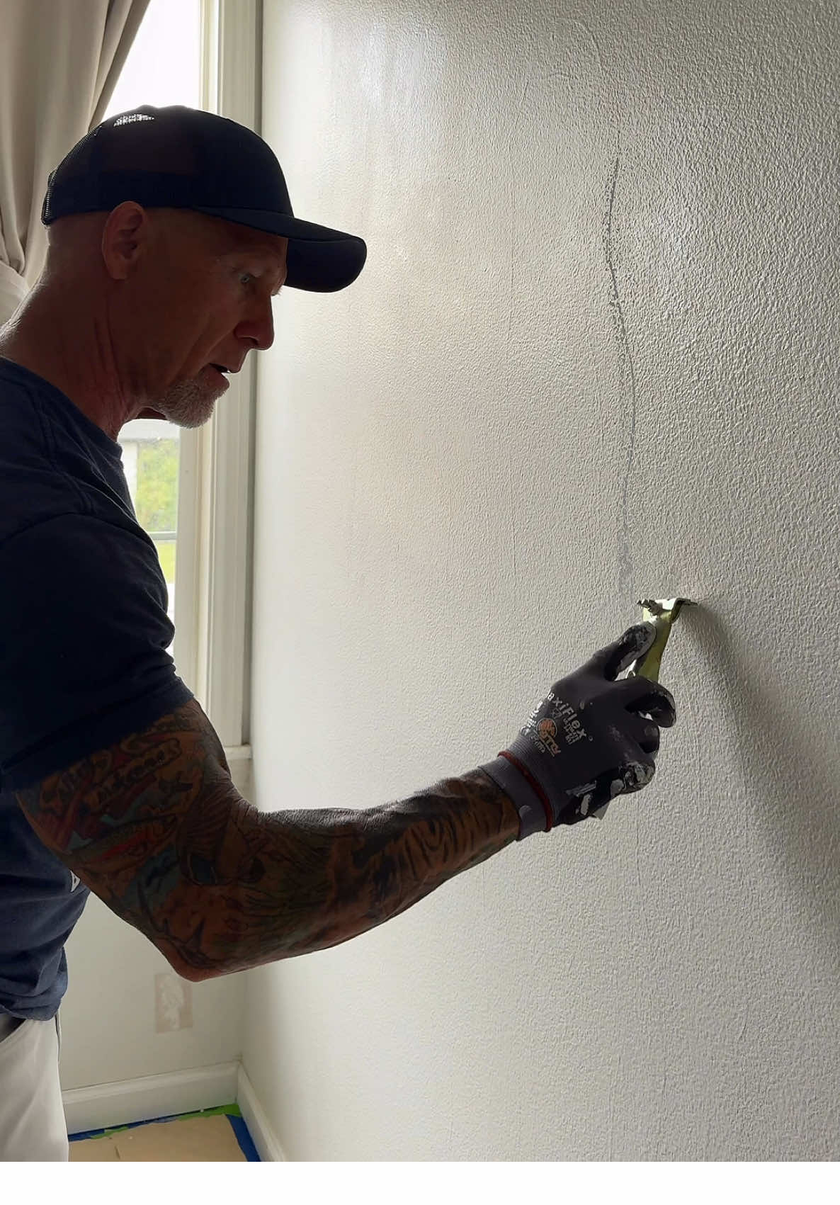 Paint Life carbide scraper fixing runs and brush marks! #fixit #paintruns #painter #fix #homeimprovement @Paint life supply co  