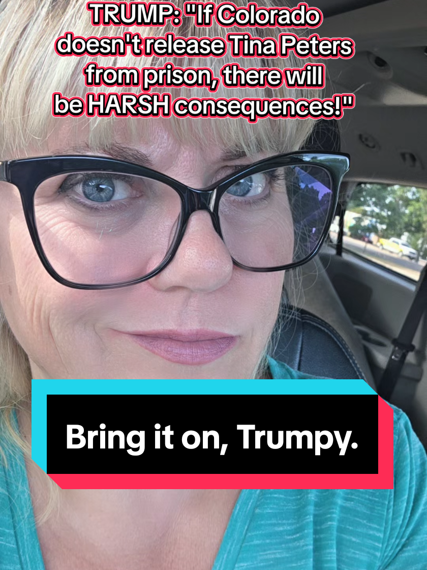 Tina Peters is a felon who betrayed the people of so l this state and cost us $1.4 million dollars. She's in prison because she belongs there. Release the Epstein files.  #fyp #funny #comedy #satire #politics #liberal #Democrat #gavinnewsom #Colorado 