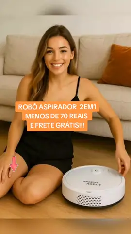 Robô aspirador 2em1 varre e aspira por menos de 70 reais #roboaspirador #limpeza #casalimpa #casa 