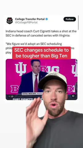 Starting next season the SEC will have a tougher schedule than the Big Ten #CollegeFootball #cfbplayoff #collegefootballplayoff #bigtenfootball #secfootball 