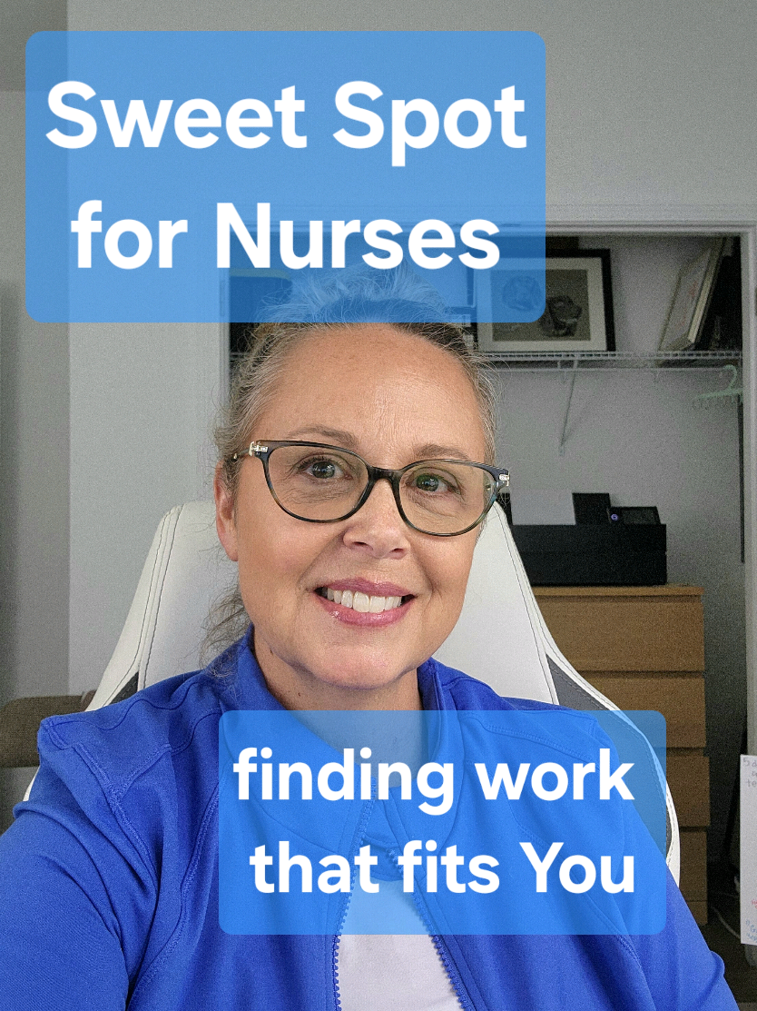 Why being good at your job still isn't enough.  People think the goal is to find a job you're good at, but being good at something doesn't mean it's good for you.  You can be the best in your department, the one everyone counts on and still cry in your car between shifts.  Finding your Sweet Spot isn't difficult, but finding a job that fits YOU can be very difficult.  It's okay to make a soft exit and quit your job. I'm here to help nurses with the 