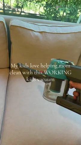 My kids actually enjoy helping clean with this thing because they love seeing how much they can vacuum up! #vacuumcleaner #toyvacuum #kidstoys #toddlertoys #giftidea 