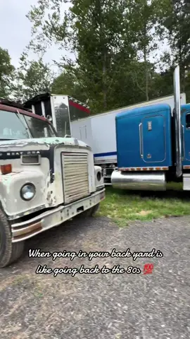 Backyard therapy #80s #olschool #peterbilt #largecar #trucking #fyp #foryoupage 