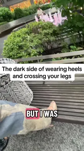 Tailbone pain?!? The root cause could be living in your too tight pelvic floor. I wore heels today at a conference and found myself crossing my legs all day and just after 1 day, my tailbone is achy. #pelvicfloor #heels #tailbonepain 