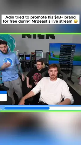 Adin tried to promote his $1B+ brand Breath Death for free during MrBeast's live stream 😂 #mrbeast #adinross #xqc 