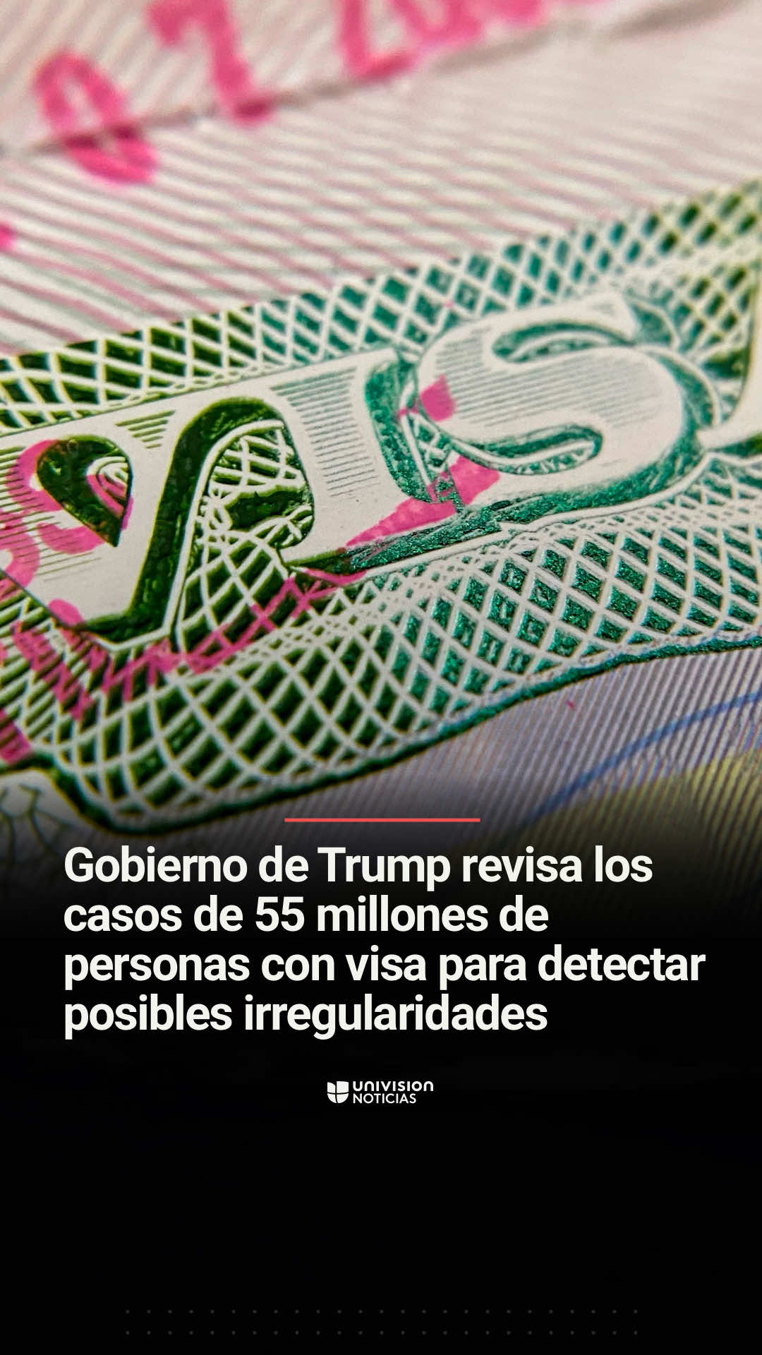 ➡️ El gobierno de Trump anuncia que está revisando los casos de 55 millones de personas con visa. El Departamento de Estado dijo que busca casos de estadía prolongada sin visa, actividad delictiva o amenaza a la seguridad pública. Añadió que quienes tienen visa están sujetos a una investigación continúa. Informa @Ilia Calderón.  📺 Más del Noticiero Univision a las 6:30pm/5:30C y Edición Nocturna a las 11:30pm/10:30C. #Visas #Inmigración #Immigration