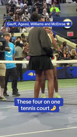 A combo we never thought we would see, but we love it 🙌 #USOpen #venuswilliams #cocogauff #nyc
