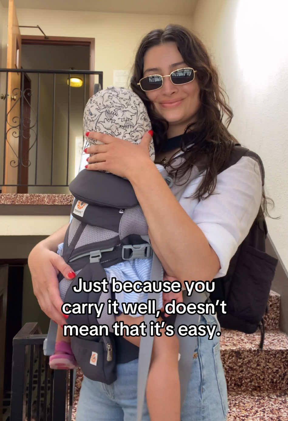 I truly didn’t discover my strength until I became a mom of 2 💕 I’ve had the Ergo Omni 360 for 4 years now and my neighbor gifted us this additional color. Even though my daughter is almost 2, I still use the carrier regularly. The weight capacity is up to 45 pounds! And often times, it’s easier than a stroller because we have so many stairs.  #babywearingmama #momof2 #toddlermom #ergoomni360 #ergobaby 