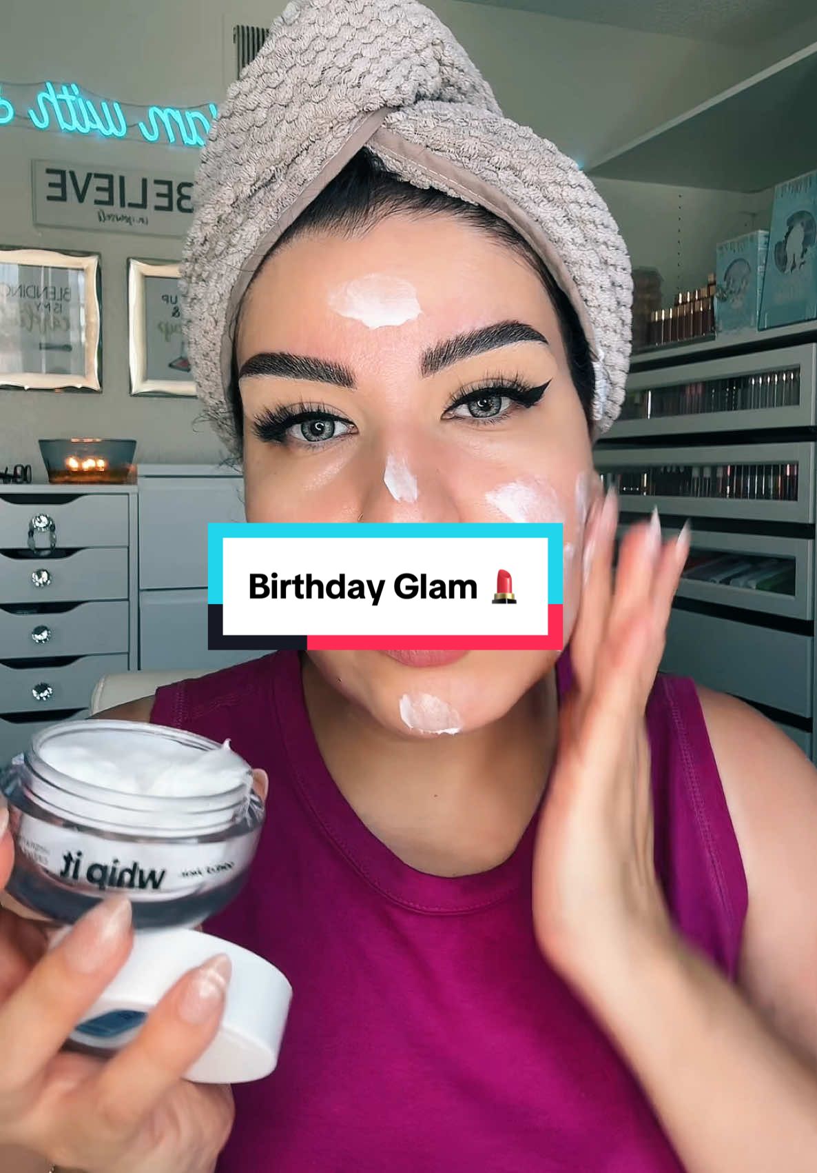 GRWM for my Birthday 🎉🥳 @NYX Professional Makeup  @Lilly Lashes  @Point of View Beauty  @MakeUpForEverUSA  @makeupforever  @Persona Cosmetics  @tarte cosmetics  @Queencosmetics  #birthday #glam #makeup #beauty   