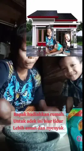 Hanya makan nasi dan kecap mereka masih bisa tersenyum, Alhamdulillah sudah bapak sediakan rumah untuk mereka #rumah #baru #fyp #viralvideo 