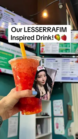 🤔🧋Wanna try something DIFFERENT?? ORDER OUR LE SSERAFIM INSPIRED DRINK AT OUR DUBLIN LOCATION #pov #bubbletea #boba #kpop #SmallBusiness 