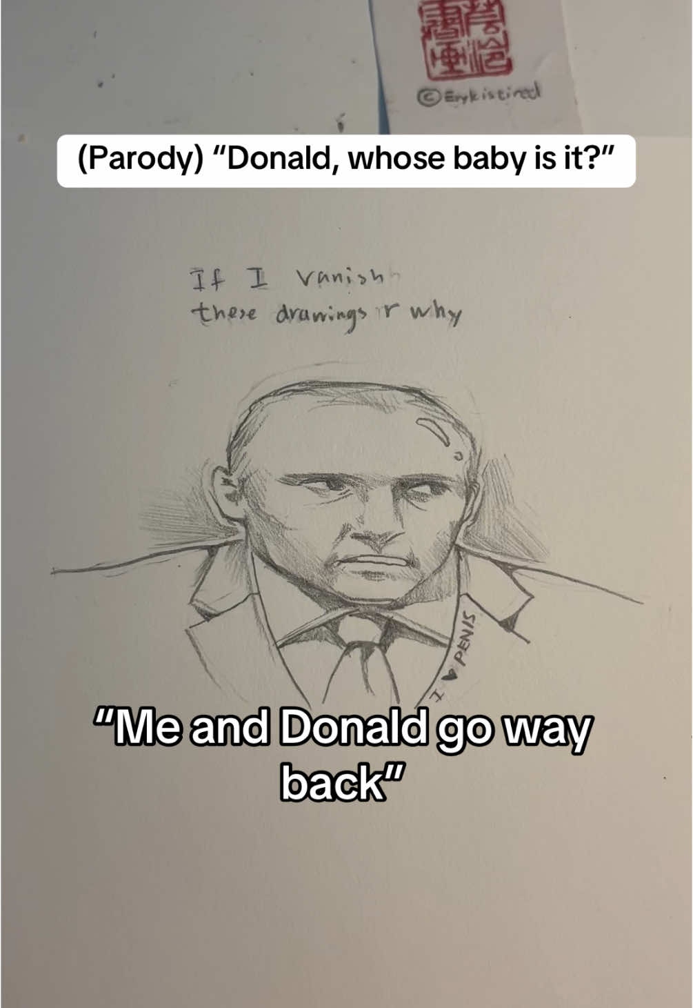 New love rival appeared #memes #trump #biden #elonmusk #wideputin #pencil #sketchbook #storytelling #comic 