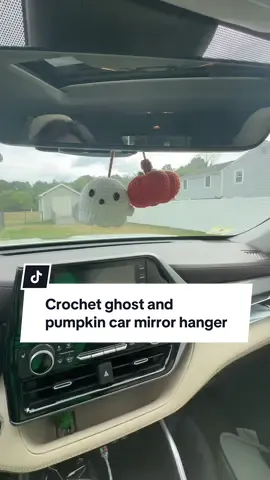 👻 🎃  #crochet #pumpkincarcharm #fallcardecor #spookycrochet 