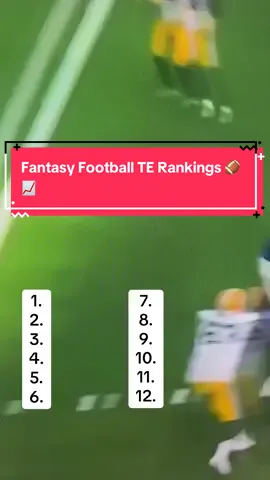 Fantasy Football TE Rankings Part 1, do you guys agree? #fantasyfootball #fantasyfootballdraft #fantasyfootballtips #tylerwarren #fyp 