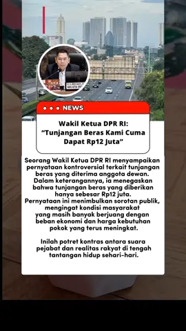 Pernyataan Wakil Ketua DPR RI mengenai tunjangan beras senilai Rp12 juta menuai perhatian masyarakat. Di tengah kondisi ekonomi yang menekan rakyat kecil, ucapan ini memunculkan kritik dan menjadi simbol jurang perbedaan antara kehidupan pejabat dan rakyat biasa. #DPR #TunjanganBeras #RakyatVsPejabat #SuaraRakyat #KeadilanSosial   