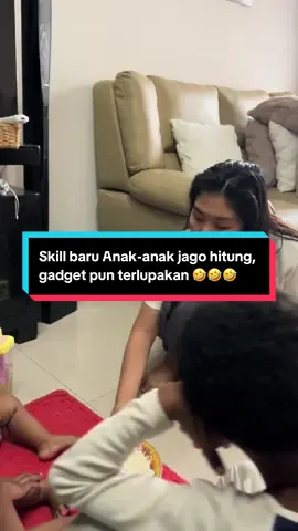 Skill baru Anak-anak jago hitung, gadget pun terlupakan 🤣🤣🤣