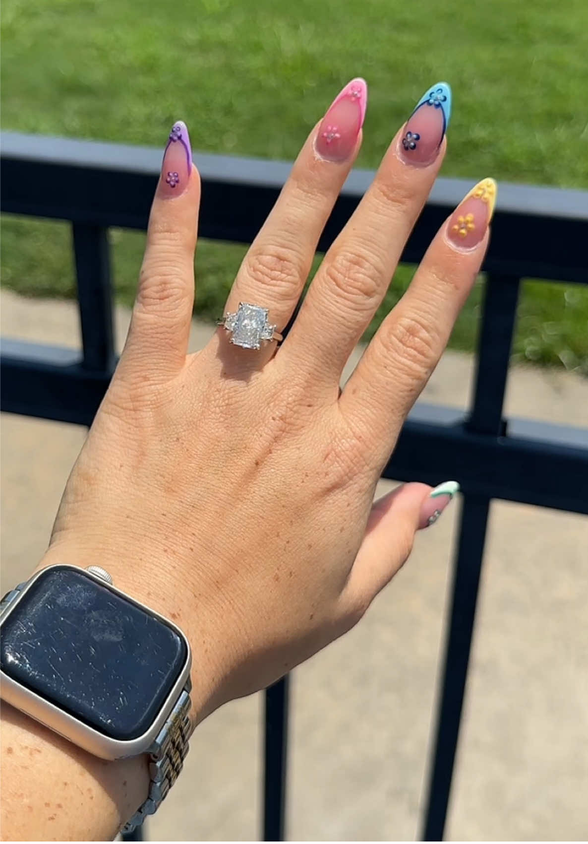 Did someone say, “Upgrade”. Dream ring thank you @Tam’s Diamonds you are literally the best! #radiantcut #engagement #diamond #trilogyring