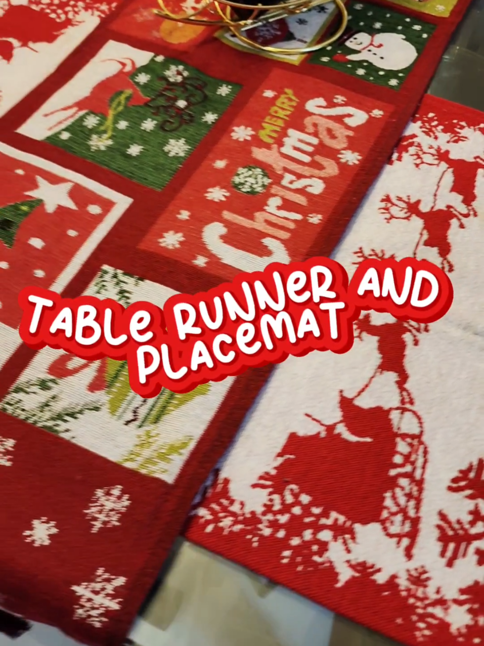 Lakas maka elegant sa murang halaga pero mall quality..gnda ng ating table runner and placemat.. #christmasdesign  #tablerunner  #placemat  #christmasdecor 