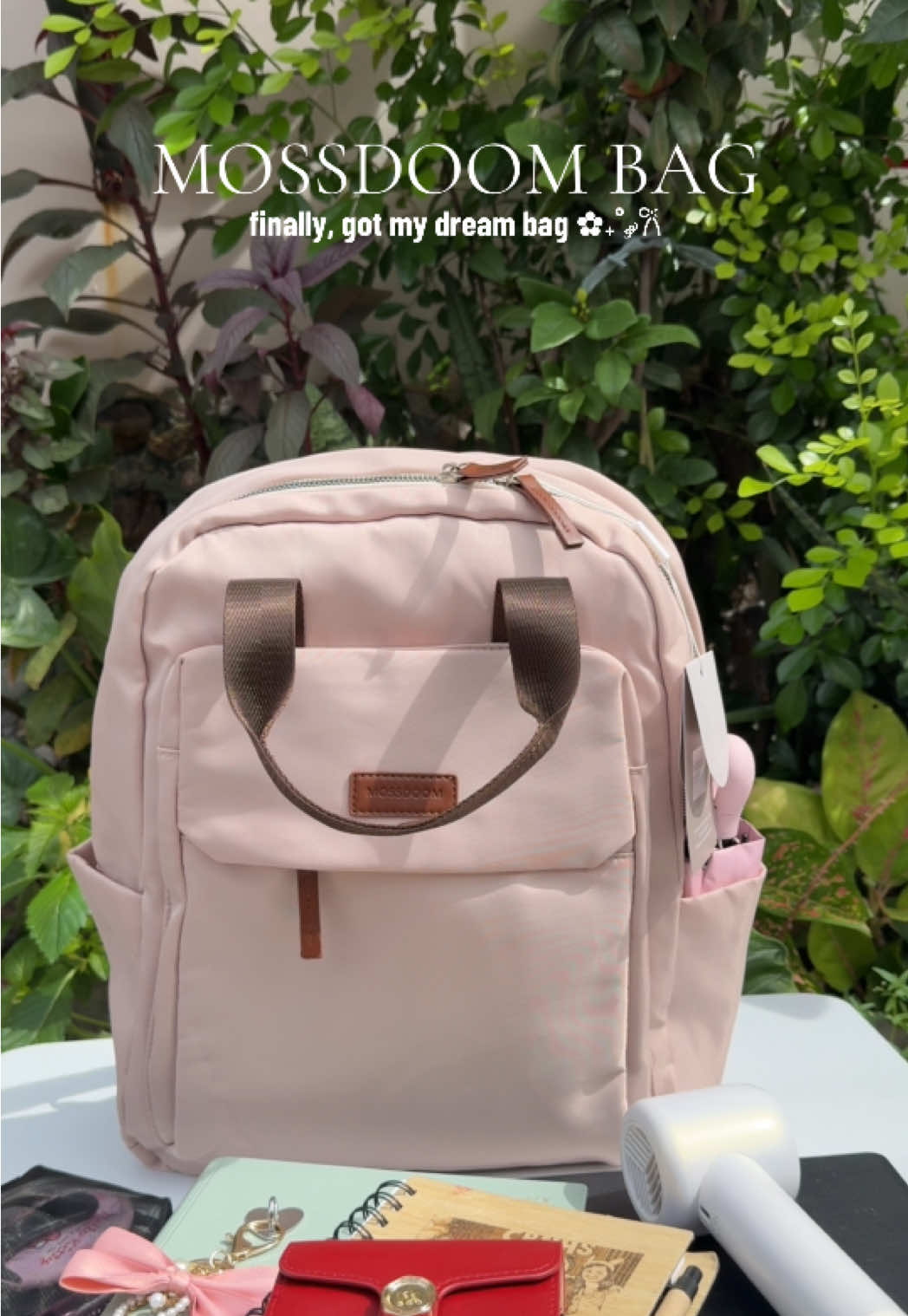got my 1st mossdoom bag ✨ #mossdoom #mossdoombag #bag #collegebag #laptopbag 
