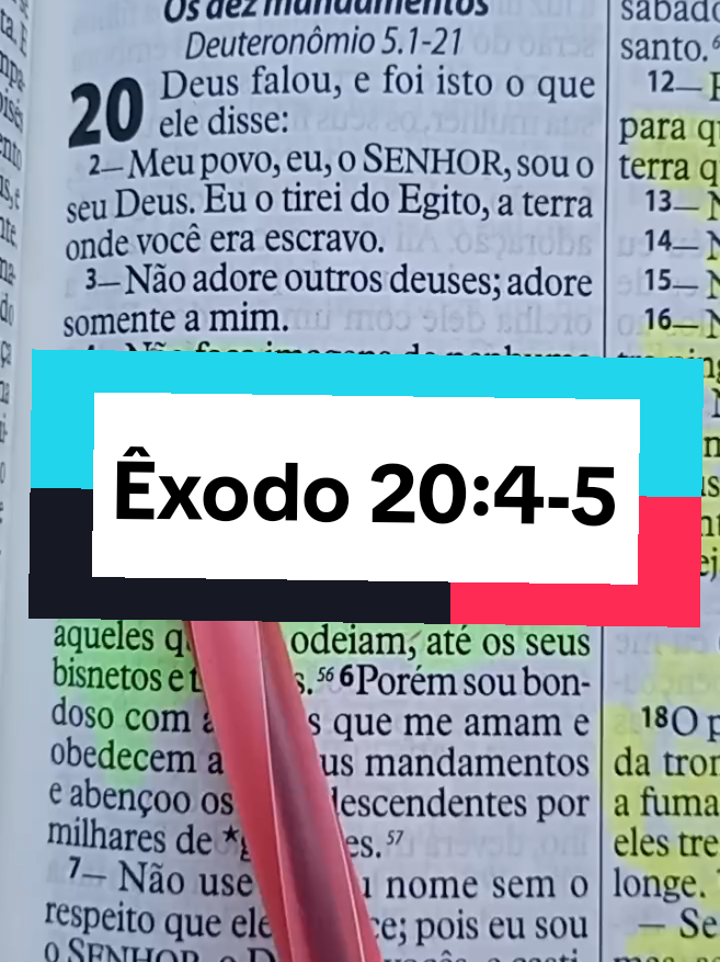 êxodo 20:4-5 🙏 #biblia #bibliasagrada #versiculosbiblicos #bibliadia #versiculododia #deusefiel 