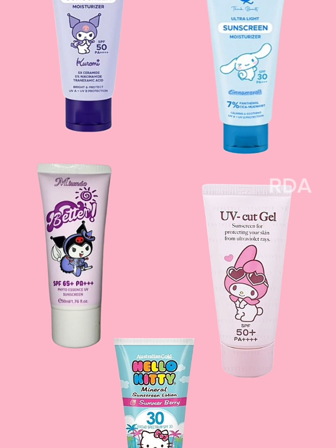 sunscreen sanrio #sunscreen #sanrio #kuromi #hellokitty #mymelody 