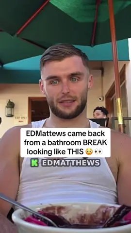 EDMatthews came back from a bathroom break looking like this 😳 👀 #edmatthews #edmatthewstokky 