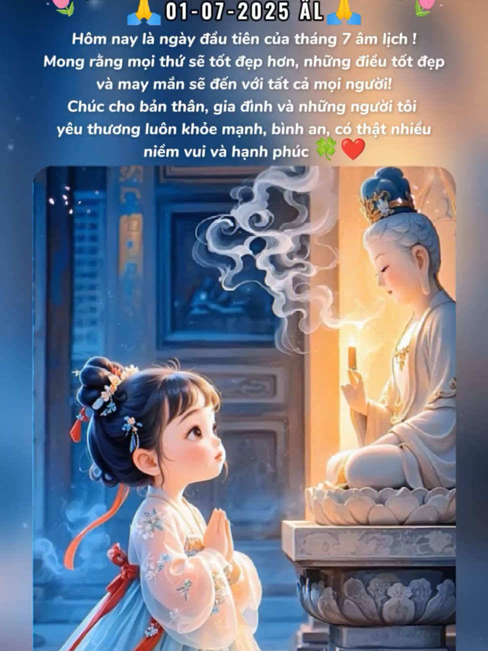 Xin Chào Tháng 7 Âm Lịch 2025 #CapCut Mùng 1 Tháng mới bình an 🍀#xuhuongtiktok #thietnhuy #chaothang7 #mung1 #thangmoimayman☘️ #thang7amlich #vulanbaohieu #chaothang7amlich #phatphapnhiemmau #phatphapvobien #xh 
