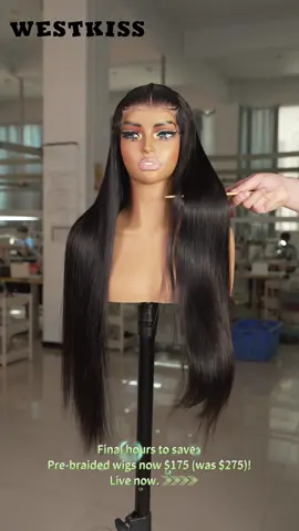 This style sells out FAST! Join live NOW to secure yours!#westkisshair #hairstyle #gluelesswig #fyp