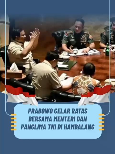Presiden Prabowo Gelar Rapat Terbatas Bersama Menteri dan Panglima TNI di Hambalang Bahas Isu Strategis Nasional #fyp #presiden #prabowo #prabowosubianto