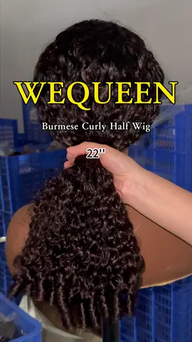 So full&soo much volume I love !!❤️💞💖 wequeen half wig,so soft and full, very convenient for installation,5s install#tiktokshopbacktoschool#rushtok2025#halfwig #wequeen #burmesecurly 