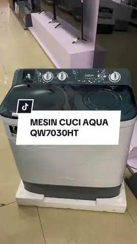 QW7030HT ,MESIN CUCI AQUA 7 KG TERBARU #mesincuciaqua #mesincuci #aqua #elektronik #mesincuci2tabung 