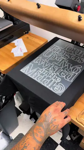Pressing a shirt with front and back designs #tshirt  #losangeles #DIY #LIVEIncentiveProgram #GoLIVEGrowFast 
