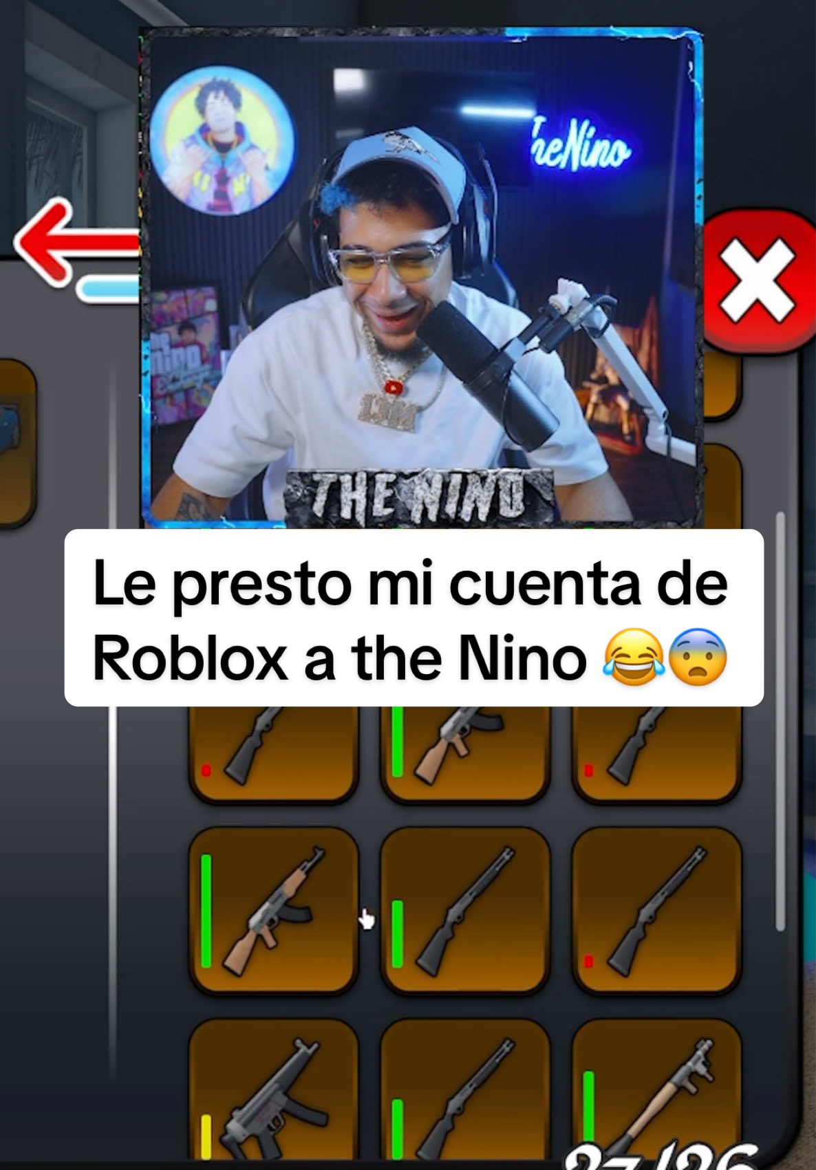 Le presté mi cuenta a The Nino… y esto pasó 😱💀 @The Nino YT #roblox #blockspin #fyp #robloxfyp #tiktokgaming 