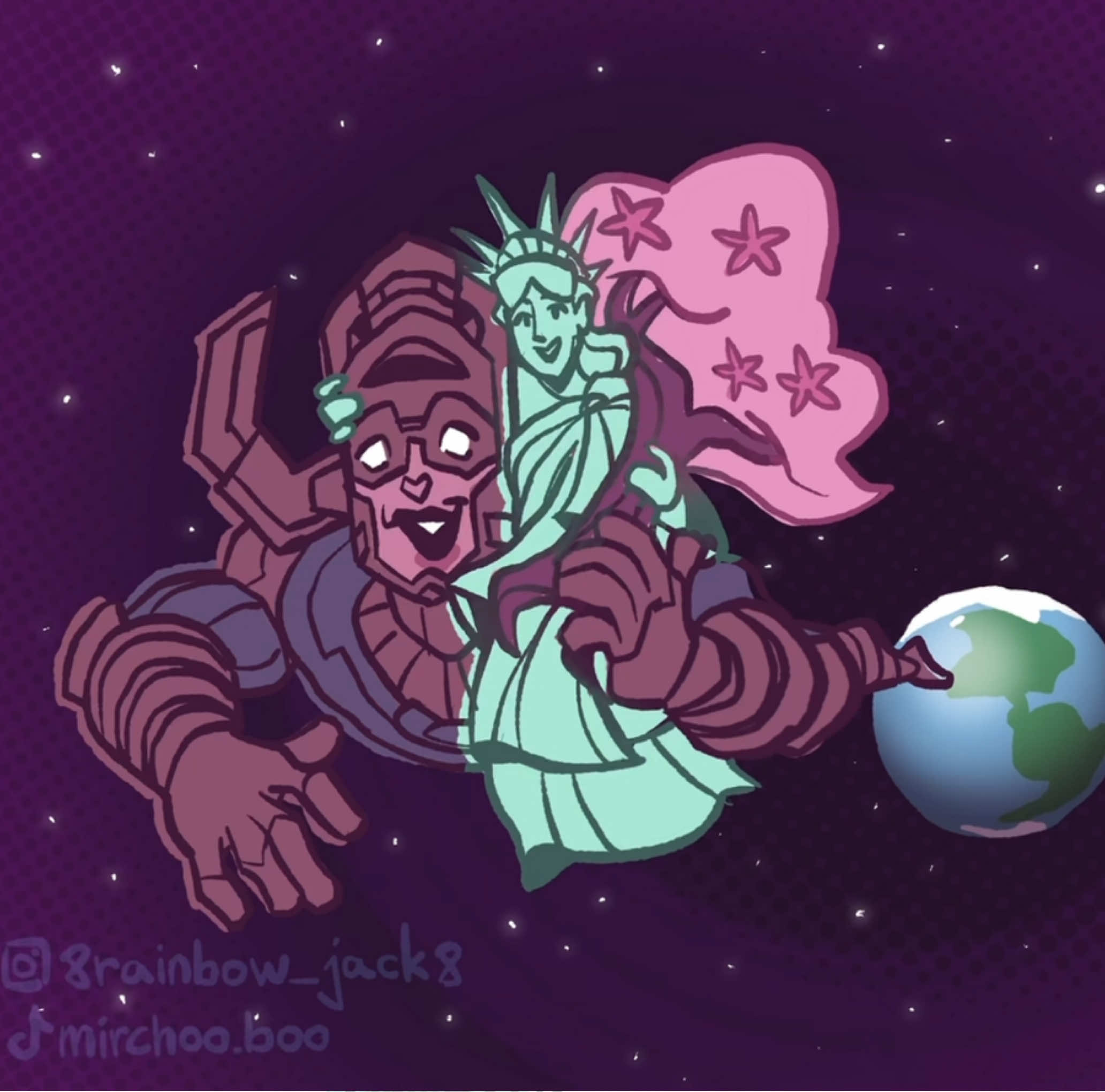 Galactus x Liberty no hands #galactus #fantasticfour #marvelcomics #animationmeme #nohands 