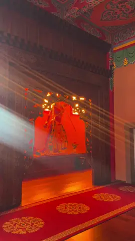 Light falls on Buddha's fingertip, guiding dust toward pilgrimage paths.#fyp #traditional #buddhism #culture #tibet #Buddhism 