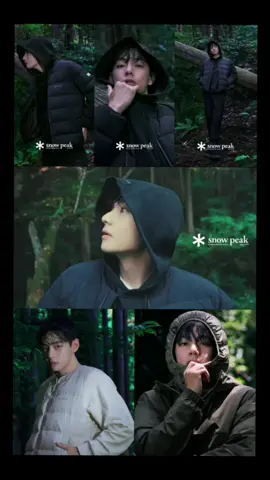 “Sparkling sunlight,   Boundless sky,   The sound of rustling leaves,   A moment of solitude.   Land Lightweight Down, Snow Peak Apparel.   Choose better.” _ Kim Taehyung 