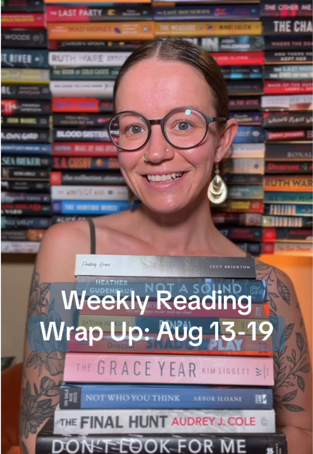 Weekly Reading Wrap Up: August 13-19 📖 9 books 📚 Timestamps: 00:04 Finding Home by Lucy Brighton 1:12 Shadow Play by Sara Driscoll 2:02 Penpal by Dathan Auerbach 3:04 Not a Sound by Heather Gudenkauf 4:10 Not Who You Think by Arbor Sloane 5:54 Don’t Look For Me by Wendy Walker 7:26 We Are Always Tender With Our Dead by Eric LaRocca 9:00 The Grace Year by Kim Liggett 10:23 The Final Hunt by Audrey J Cole #bookworm #weeklyreading #whatiread #whatireadinaweek #weeklyreadingupdate #bookish #bookreviews #bookreviewer #BookTok #booktoker #bookrecommendations #whattoread #thrillerbooks #horrorbooks #upcomingbooks #reader 