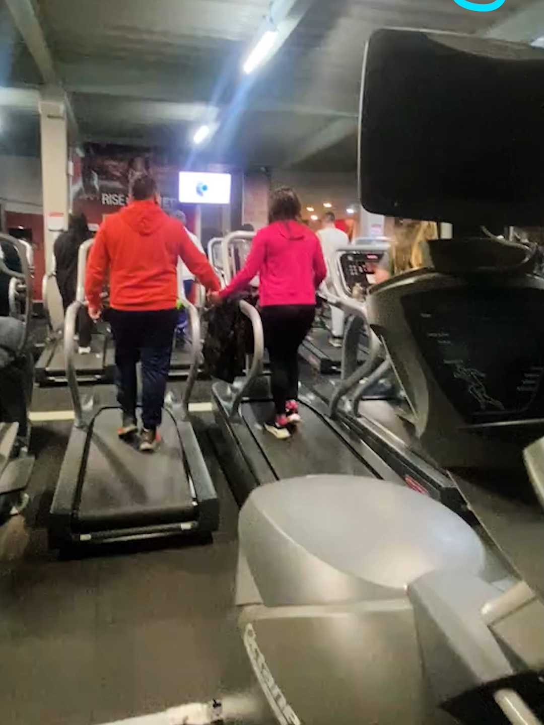 Every step feels lighter together 🫶 Licensed by ViralHog, filmed by CRISTOBAL_IV #cutecouple #gym #Love