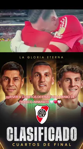 #¡¡¡¡RIVER A CUARTOS DE FINAL DE LA MANO DE FRANCO ARMANI!!!! 🤍♥️🤍