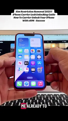 Sim Restriction Removal 2025!!  iPhone Carrier Lock Unlocking Guide How To Carrier Unlock Your iPhone With eSIM - Success  #iphonelock #techhacks #unlockiphone #diytech #appletips  Simple DIY Tips No More Restriction