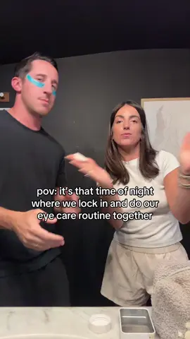 fav time of night 🤭🤍👀 #eyecare #eyecareroutine #pmroutine #couplesskincare #couplesgoal 
