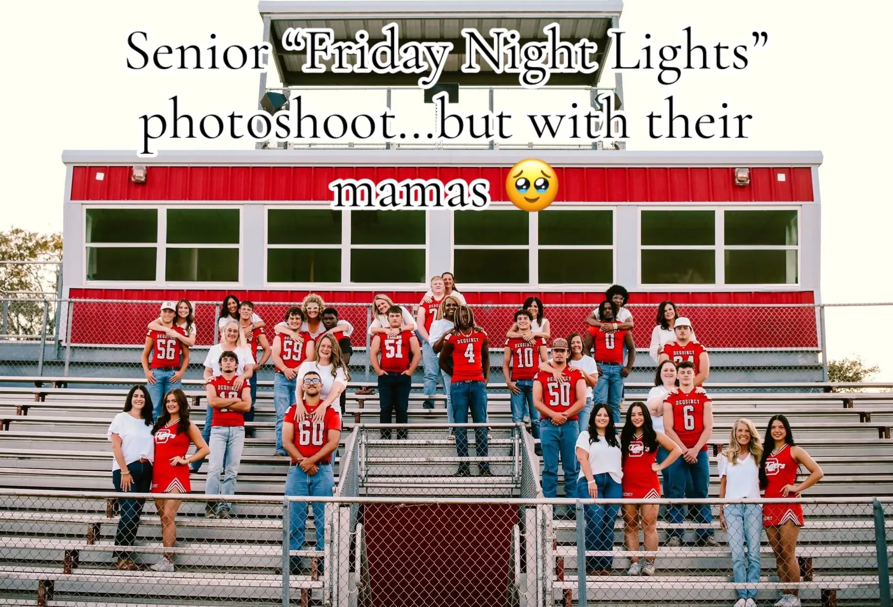 Gather up the senior squad and all their mamas and make this magic happen because I’m pretty sure this is the sweetest thing ever ❤️🏈 #football #fnl #senior #photoshoot #foryoupage 