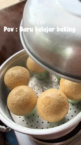 Ekspetasi bikin bolu kukus , realitanya jadi bakso 😂😂😂#ngakak 
